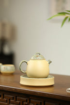 《前兔无量茶具》（四件套） 国家级工艺美术师 &nbsp;鲍玉华 原矿本山绿泥，210cc，口杯60cc