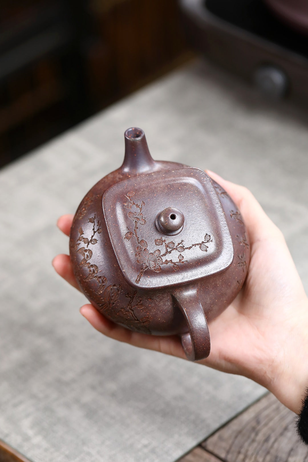 重器推荐！！ 《四方明炉》 徐孝奎 1935年生人，92岁紫砂元老，从业77年！！ 原矿大彬红玉砂，270cc，内推球孔出水