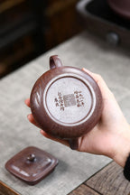 重器推荐！！ 《四方明炉》 徐孝奎 1935年生人，92岁紫砂元老，从业77年！！ 原矿大彬红玉砂，270cc，内推球孔出水