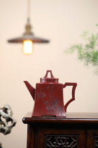 《升方》 国家级工艺美术师 鲍玉华 原矿家藏大红泥，500cc，并列22孔出水