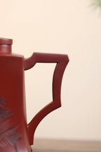 《升方》 国家级工艺美术师 鲍玉华 原矿家藏大红泥，500cc，并列22孔出水