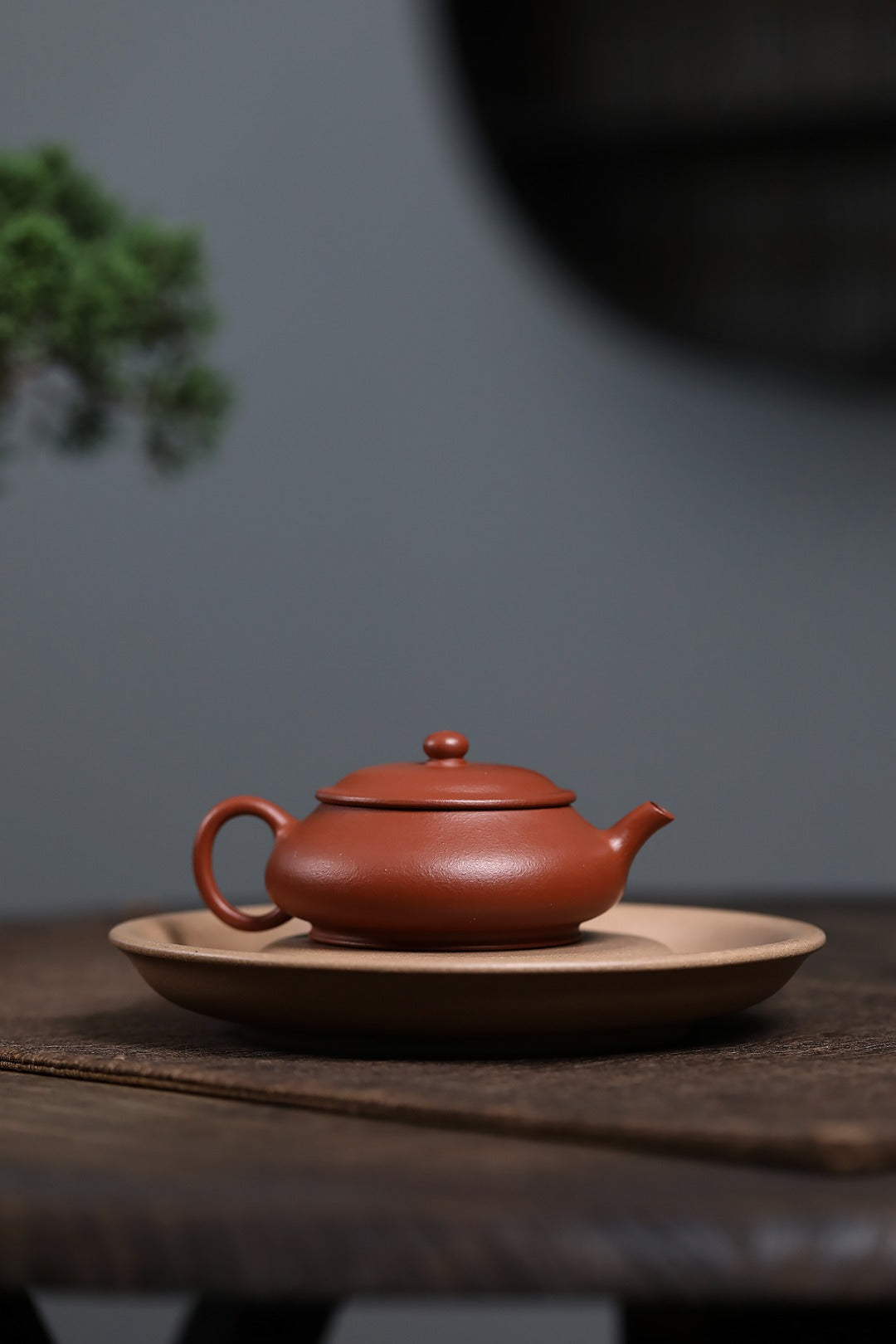《明炉》 国家级工艺美术师 鲍玉华 原矿本山朱泥，120cc，内推球孔出水