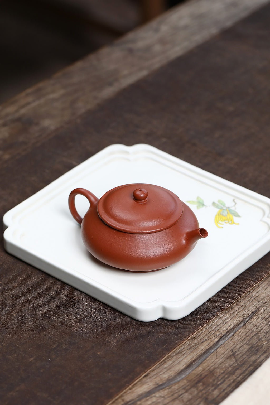 《明炉》 国家级工艺美术师 鲍玉华 原矿本山朱泥，120cc，内推球孔出水 - ZishaTeapotChina
