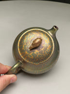 紫砂特色黄金紫晶贝壳烧【锦鱼壶】与众不同的藏品！  ——原矿优质老紫泥·260cc ——著名紫砂艺术家·曹燕萍