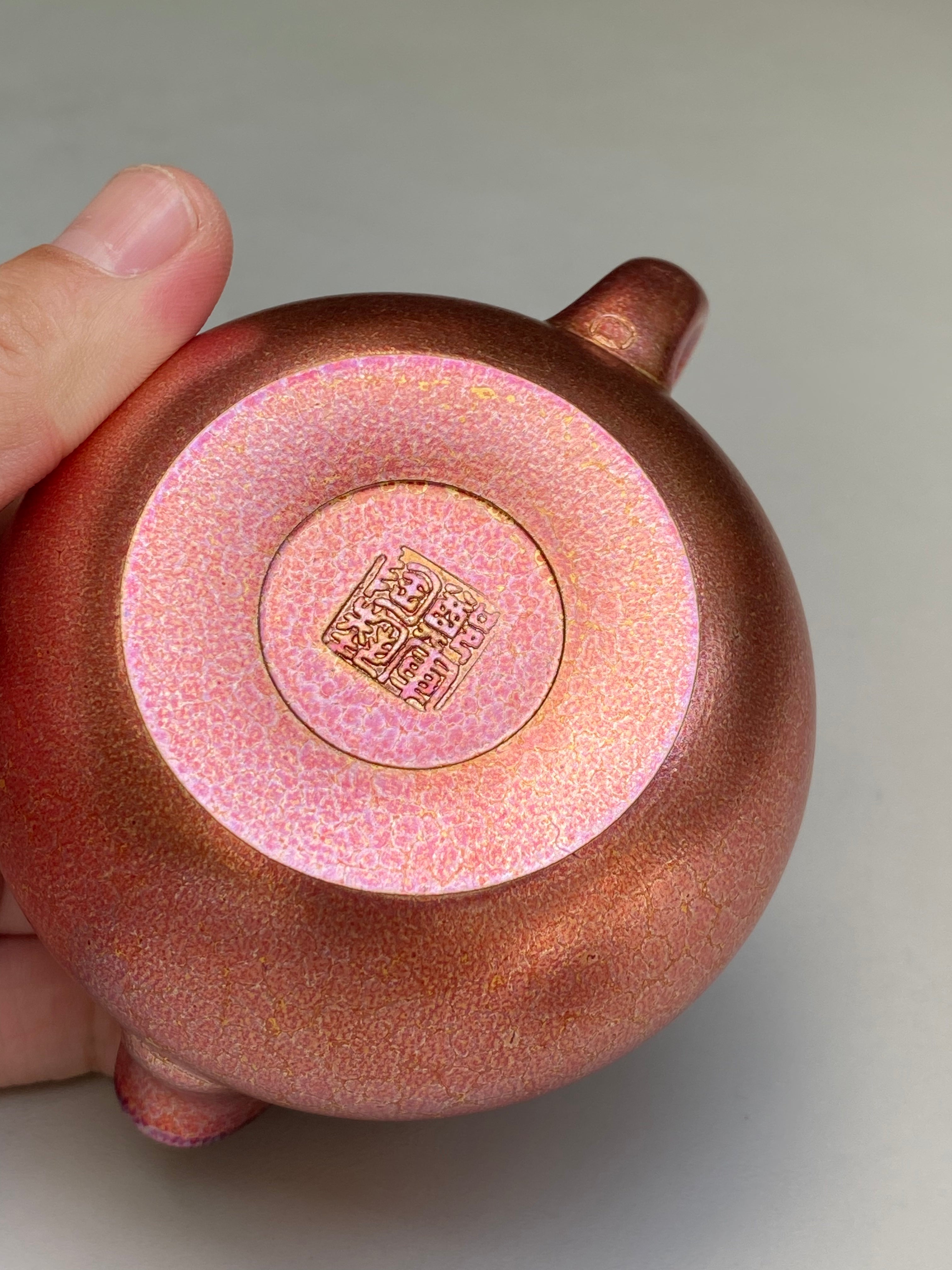 紫砂特色黄金紫晶贝壳烧【福禄壶】与众不同的藏品！  ——原矿优质朱泥·130cc ——著名紫砂艺术家·郑军