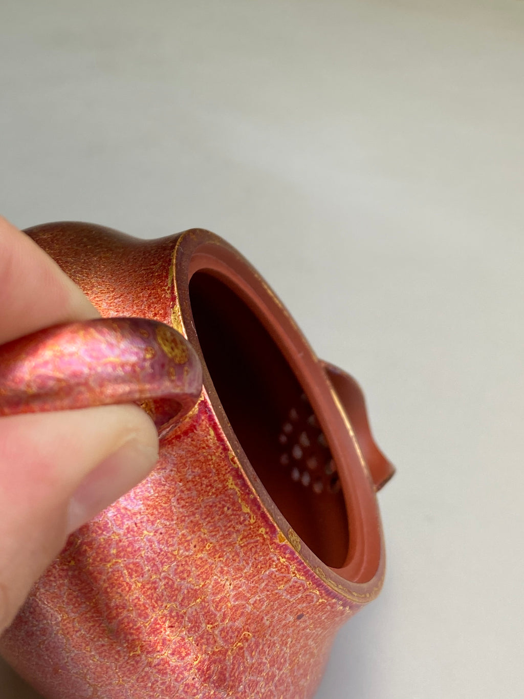 紫砂特色黄金紫晶贝壳烧【福禄壶】与众不同的藏品！  ——原矿优质朱泥·130cc ——著名紫砂艺术家·郑军
