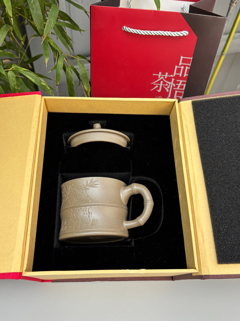 清风竹影 盖杯 青段泥200cc