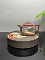 双宗师合璧·紫砂史巅峰 ｜何光宏·邱玉林联袂创作｜业界唯一稀世孤品《亚明四方壶》——原矿优质老紫泥·450cc