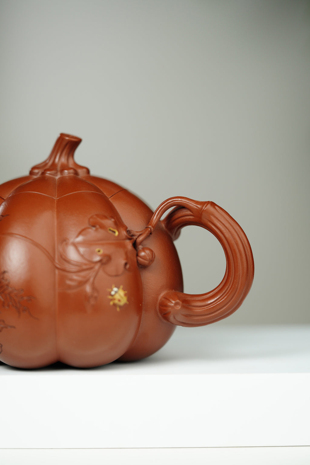 范秀芳制 范伟群装饰｜双省大师联诀紫砂臻品《南瓜壶》传世收藏·礼赠双绝重器！  ——原矿优质朱砂·400cc