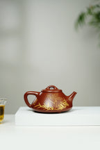 范大生嫡脉｜范秀芳制 范伟群装饰｜双省大师联诀紫砂臻品《子冶石瓢》传世收藏·礼赠双绝重器！  ——原矿优质朱砂·230cc