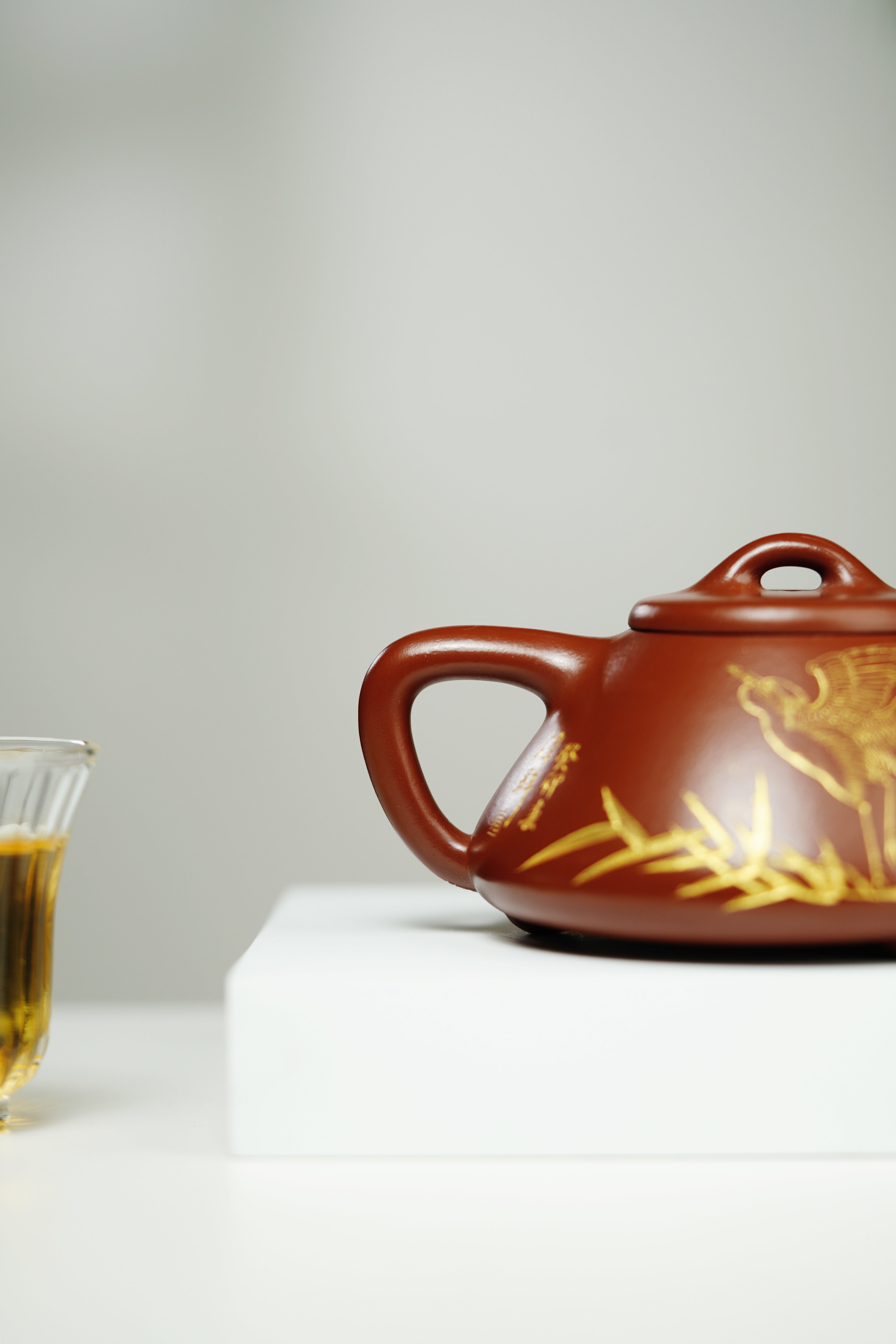 范大生嫡脉｜范秀芳制 范伟群装饰｜双省大师联诀紫砂臻品《子冶石瓢》传世收藏·礼赠双绝重器！  ——原矿优质朱砂·230cc
