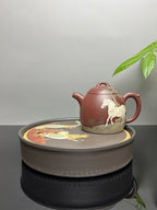紫砂业界天花板·李金强大师亲绘稀世孤品【秦权壶】收藏传世｜礼赠顶级｜潜力重器👍（可私人定制）  原矿优质底槽清·420cc