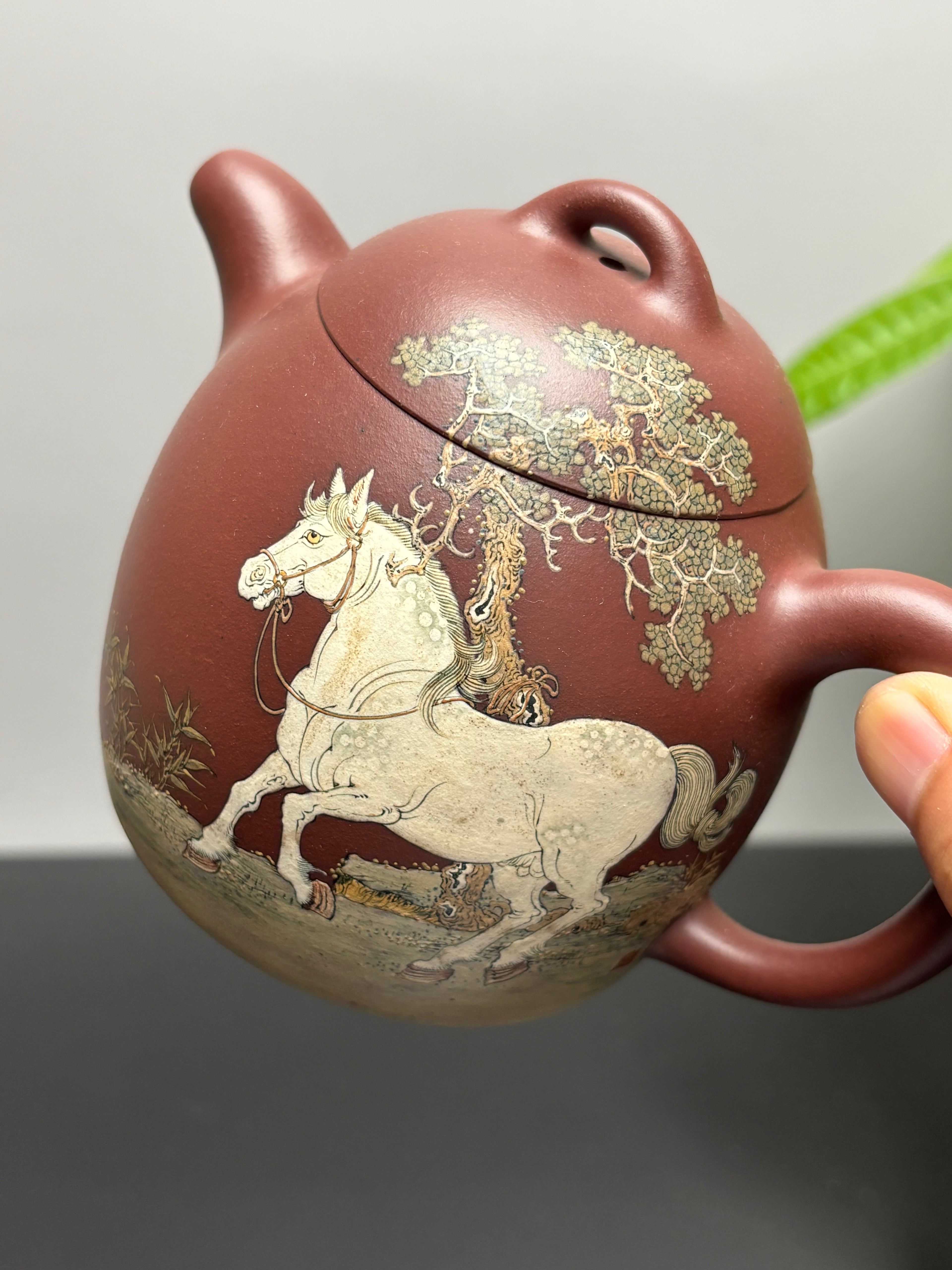 紫砂业界天花板·李金强大师亲绘稀世孤品【秦权壶】收藏传世｜礼赠顶级｜潜力重器👍（可私人定制）  原矿优质底槽清·420cc