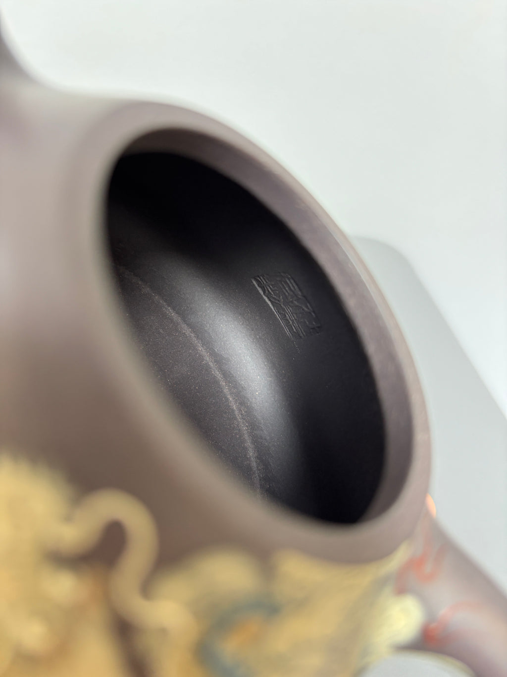 金强泥绘 礼藏巅峰｜子冶石瓢壶｜杜益君全手工制·李金强巧夺天工泥绘｜双师合璧·极具收藏传世·潜力孤品重器👍  ——原矿优质天青泥·330cc