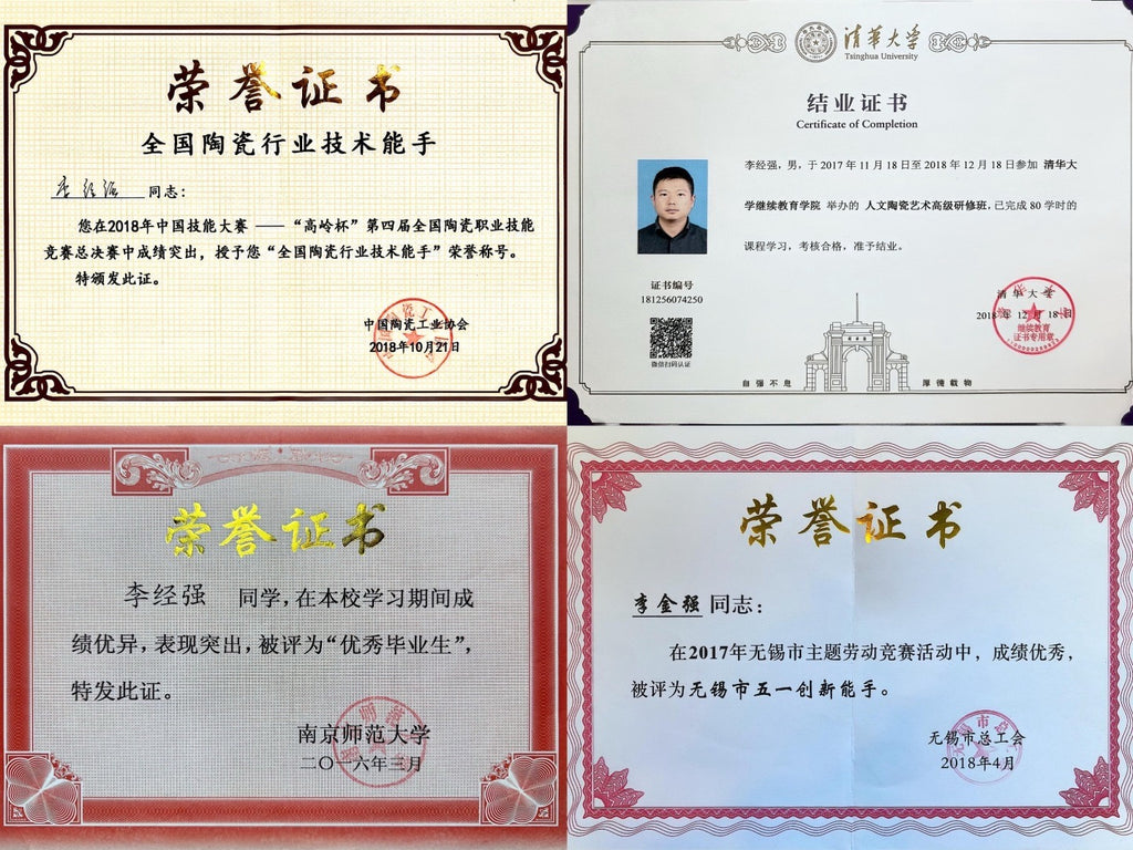 金强泥绘 礼藏巅峰｜子冶石瓢壶｜杜益君全手工制·李金强巧夺天工泥绘｜双师合璧·极具收藏传世·潜力孤品重器👍  ——原矿优质天青泥·330cc