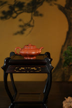 范大生嫡脉·江苏省大师范秀芳·紫砂臻品《筋纹合梅壶》传世收藏·礼赠双绝重器！  ——原矿优质朱泥·240cc