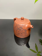 杨喜雨大师顶流臻品《井栏·五福图》五虎，形神兼备·礼藏双宜·传世重器！  ——原矿优质底槽清·430cc ——紫砂刻绘全能艺术名家·杨喜雨 亲工