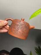 杨喜雨大师顶流臻品《井栏·五福图》五虎，形神兼备·礼藏双宜·传世重器！  ——原矿优质底槽清·430cc ——紫砂刻绘全能艺术名家·杨喜雨 亲工