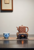 宜兴原矿紫砂【如意温茶炉】附赠环保无烟茶蜡一盒50个 ——家藏原矿老紫泥·古法粉浆