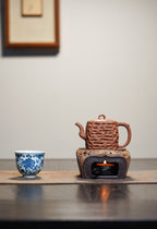宜兴原矿紫砂【如意温茶炉】附赠环保无烟茶蜡一盒50个 ——家藏原矿老紫泥·古法粉浆