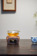 宜兴原矿紫砂【如意温茶炉】附赠环保无烟茶蜡一盒50个 ——家藏原矿老紫泥·古法粉浆