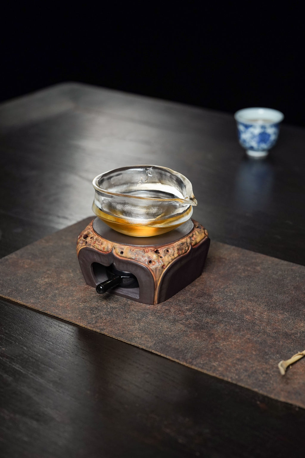 宜兴原矿紫砂【如意温茶炉】附赠环保无烟茶蜡一盒50个 ——家藏原矿老紫泥·古法粉浆