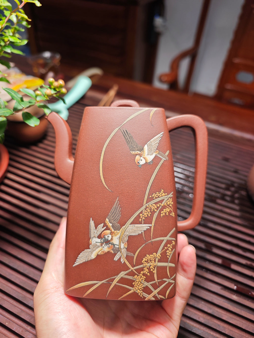 新品，何卫枫重器套组，云鼎四方，原矿优质底槽清·600cc，杯子180cc，一壶两杯两碟五件套！  【方器大师·何卫枫】