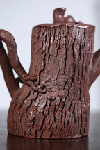 大藏家典藏孤品｜紫砂界的唯一·张娟全手工巅峰巨作《弯把松桩》传世收藏·礼赠顶级重器！ 原矿优质老紫泥·780cc