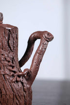 大藏家典藏孤品｜紫砂界的唯一·张娟全手工巅峰巨作《弯把松桩》传世收藏·礼赠顶级重器！ 原矿优质老紫泥·780cc