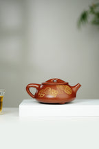 范大生嫡脉｜范秀芳制 范伟群装饰｜双省大师联诀紫砂臻品《满瓢壶》传世收藏·礼赠双绝重器！  ——原矿优质朱砂·260cc