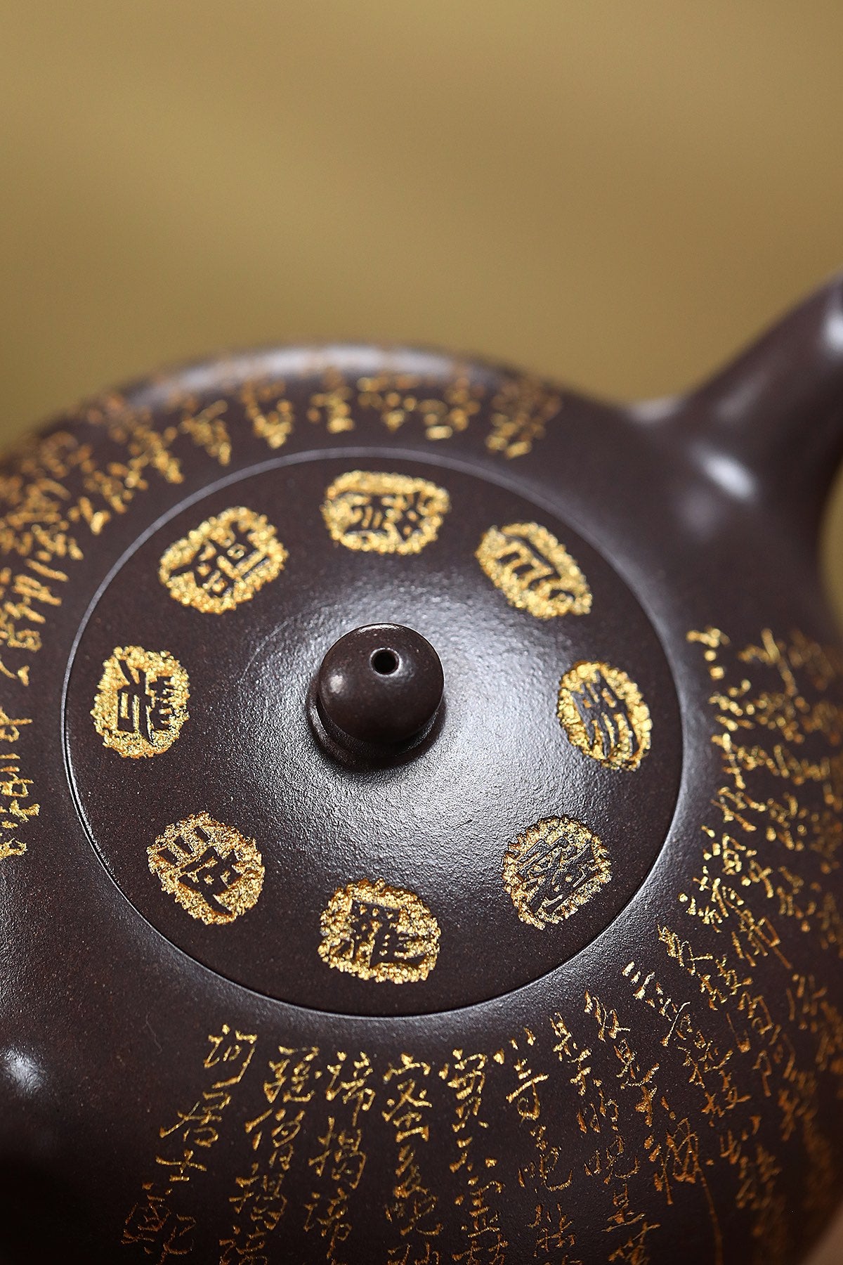 郑求标大师｜心经至尊禅意臻品·大拍9万+馆藏+金奖【心经半月壶】礼藏传世重器👍 &nbsp; ——原矿优质天青泥·320cc ——紫砂心经刻绘大师·郑求标 恭刻