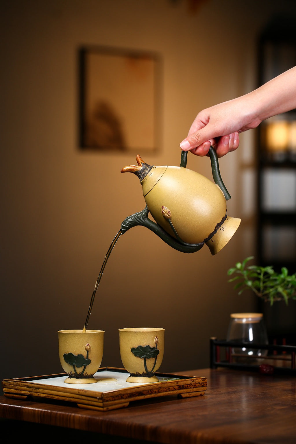 高级工艺美术师·许时娟制【莲藕套组】礼藏皆宜·匠心之作 泥料：原矿优质段泥·480cc