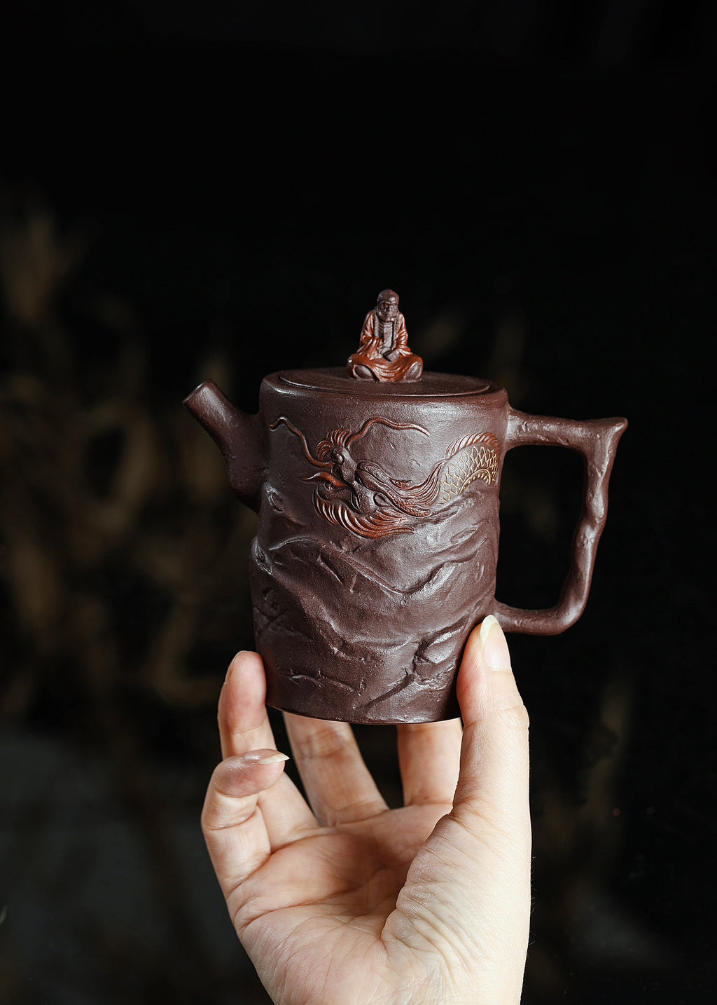 🔥专注原创紫砂三十年【观山】高性价比精品，限时福利价💰 ——原矿紫茄泥·200cc ——原创紫砂手艺人·朱红景