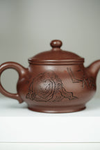 范大生嫡脉｜范秀芳制 范伟群装饰｜双省大师联诀紫砂臻品《潘壶》传世收藏·礼赠双绝重器！  ——原矿优质紫泥·280cc