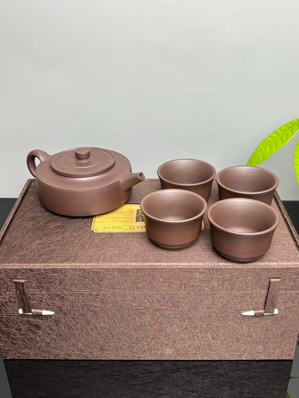 国匠臻藏 葛军大师·原创紫砂重器《周盘套组》鼎级荣衔 业界标杆👍高端礼藏之选! ——原矿优质老紫泥·320cc