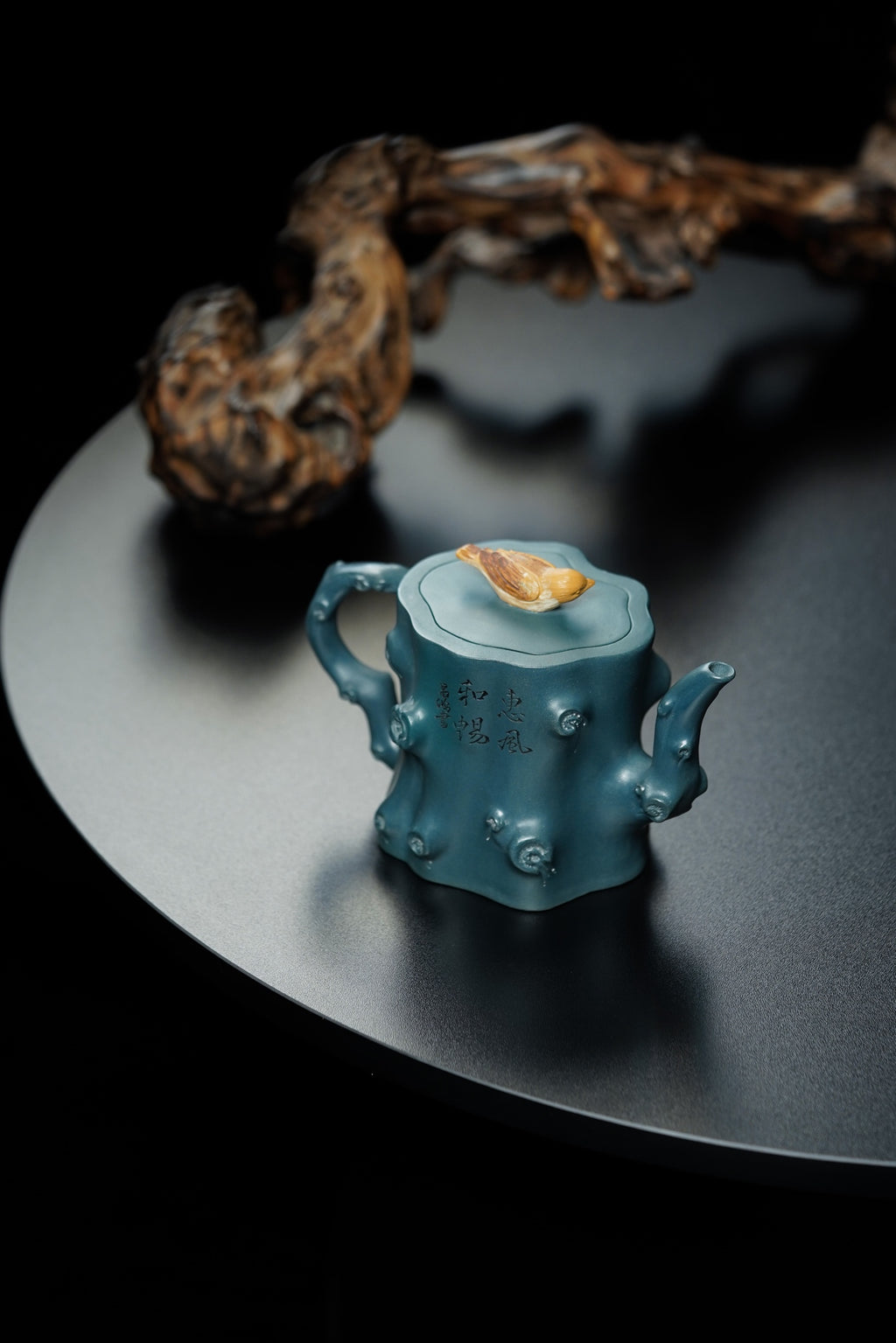 昌鸿紫砂 礼藏至尊｜双国大师李昌鸿臻品《喜上眉梢壶》收藏送礼皆宜重器！ 优质墨绿泥·390cc