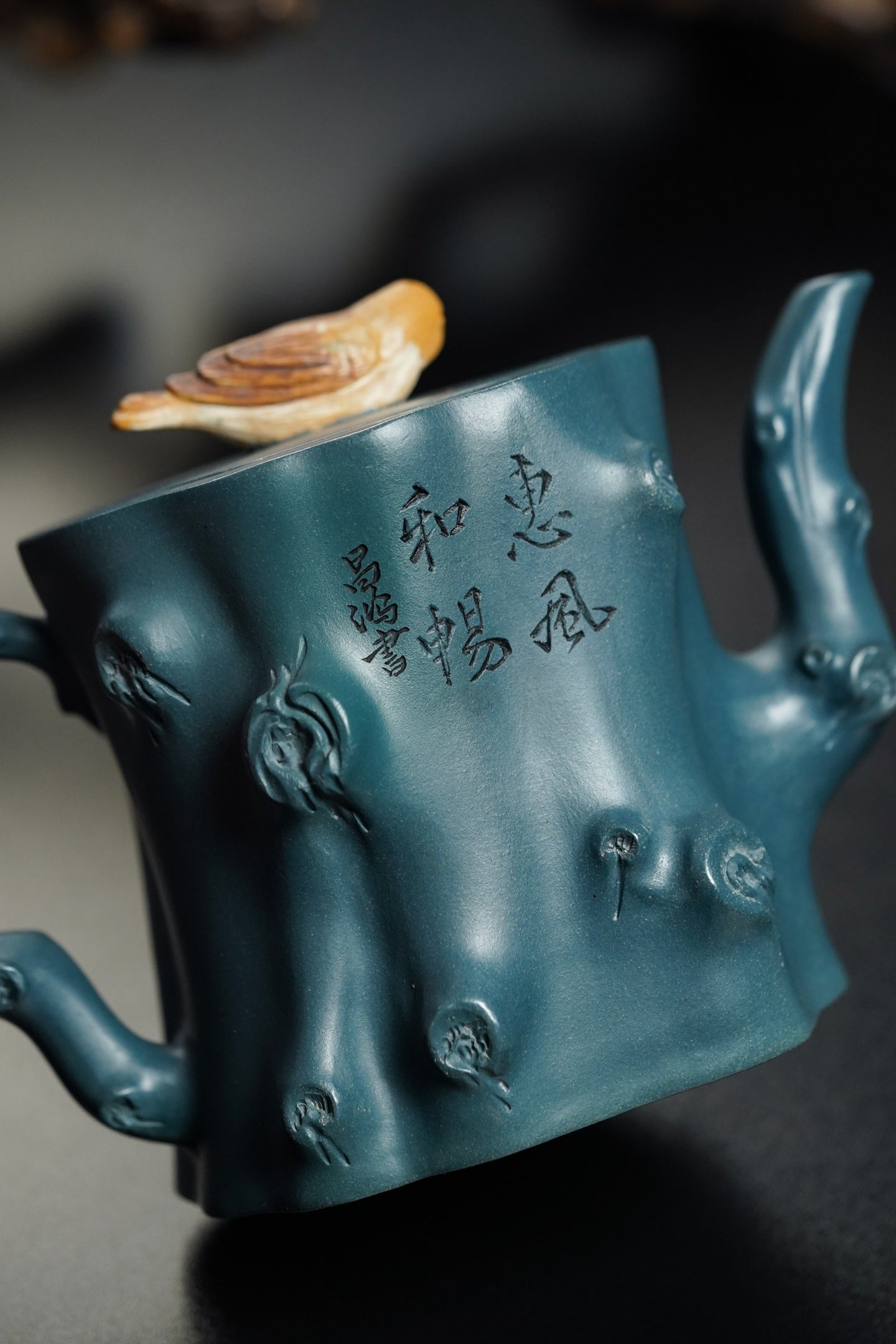 昌鸿紫砂 礼藏至尊｜双国大师李昌鸿臻品《喜上眉梢壶》收藏送礼皆宜重器！ 优质墨绿泥·390cc