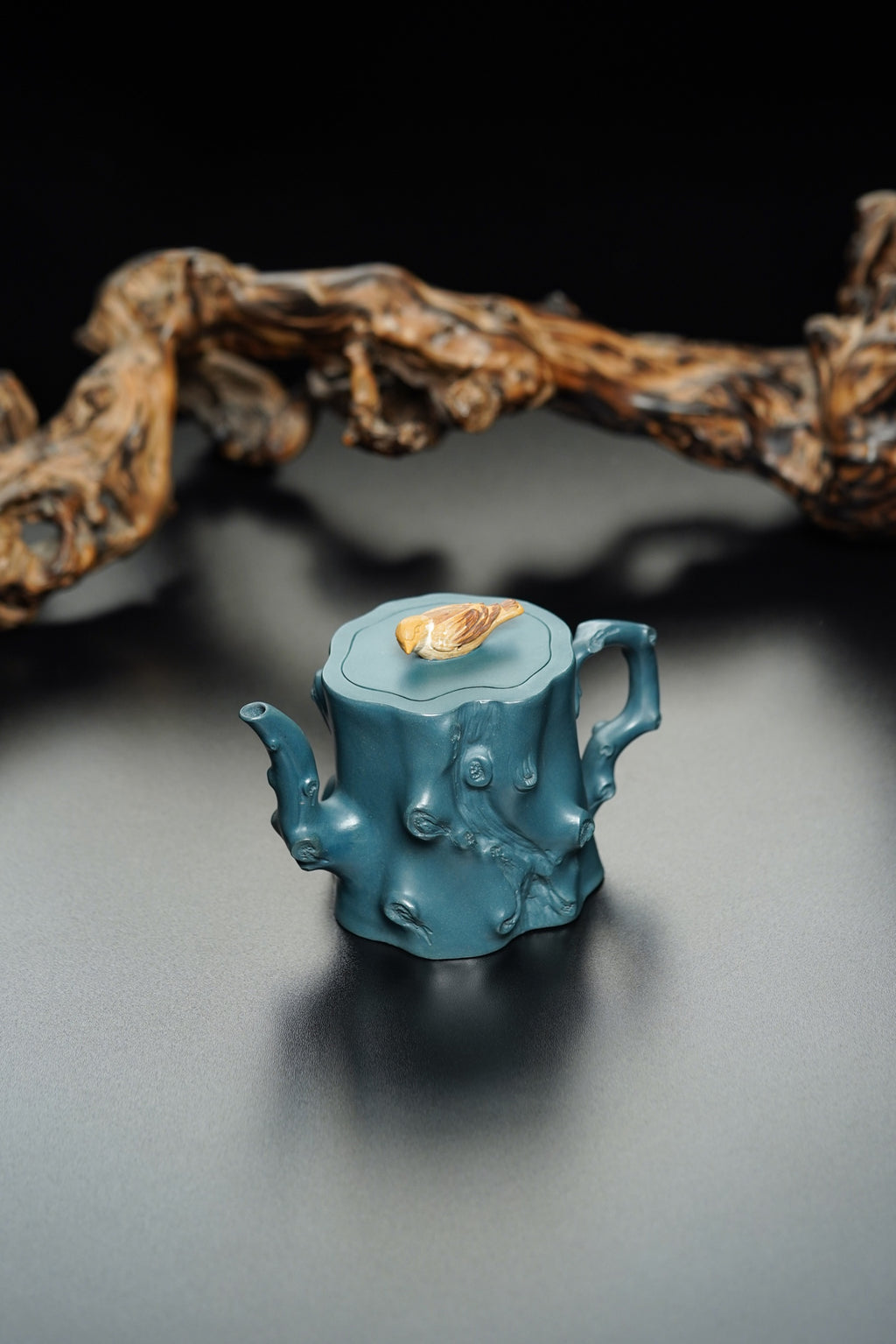 昌鸿紫砂 礼藏至尊｜双国大师李昌鸿臻品《喜上眉梢壶》收藏送礼皆宜重器！ 优质墨绿泥·390cc