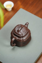 昌鸿紫砂 礼藏至尊｜双国大师李昌鸿臻品《四方扁竹鼎壶》收藏送礼皆宜重器！ 原矿优质紫泥·280cc