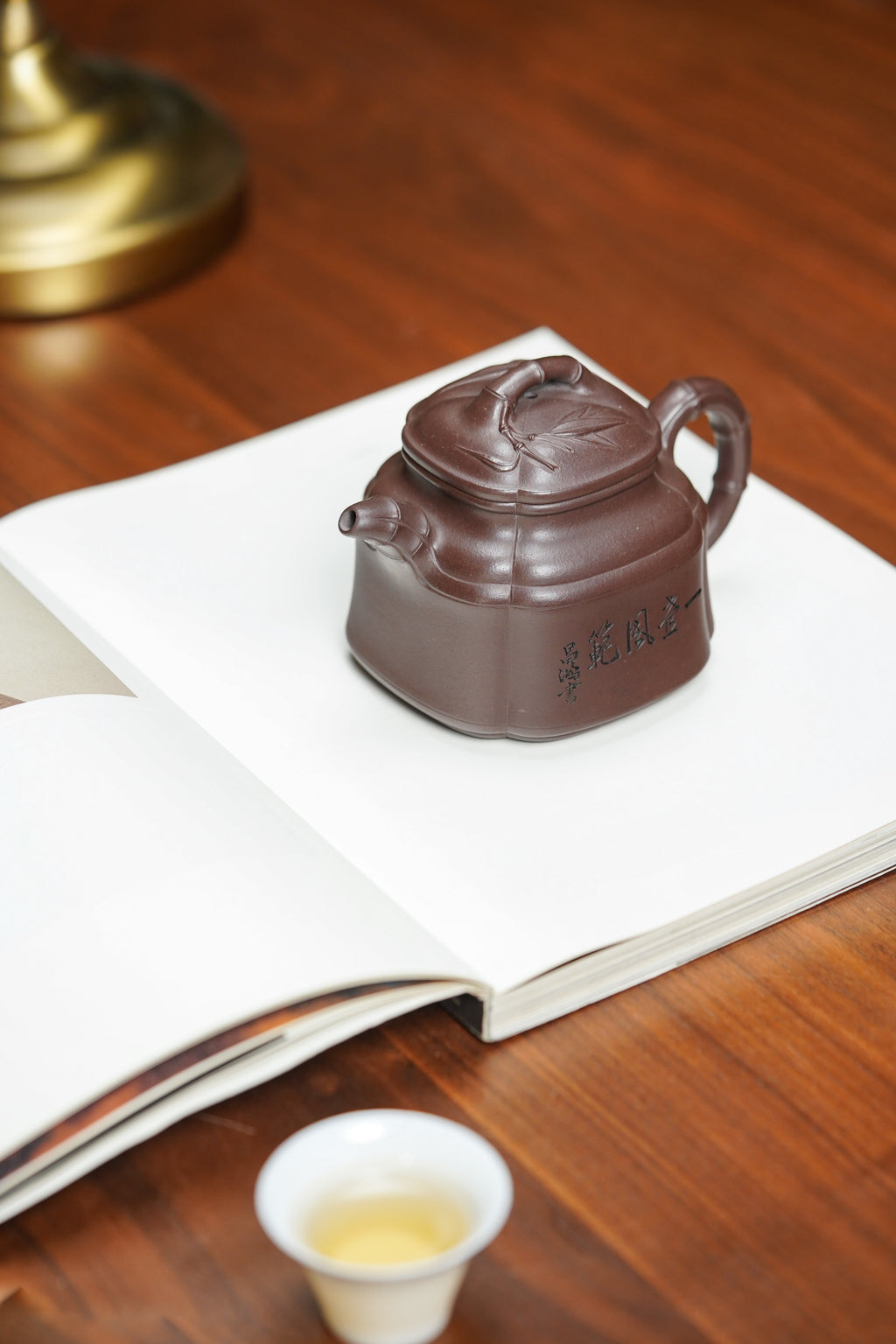 昌鸿紫砂 礼藏至尊｜双国大师李昌鸿臻品《四方扁竹鼎壶》收藏送礼皆宜重器！ 原矿优质紫泥·280cc