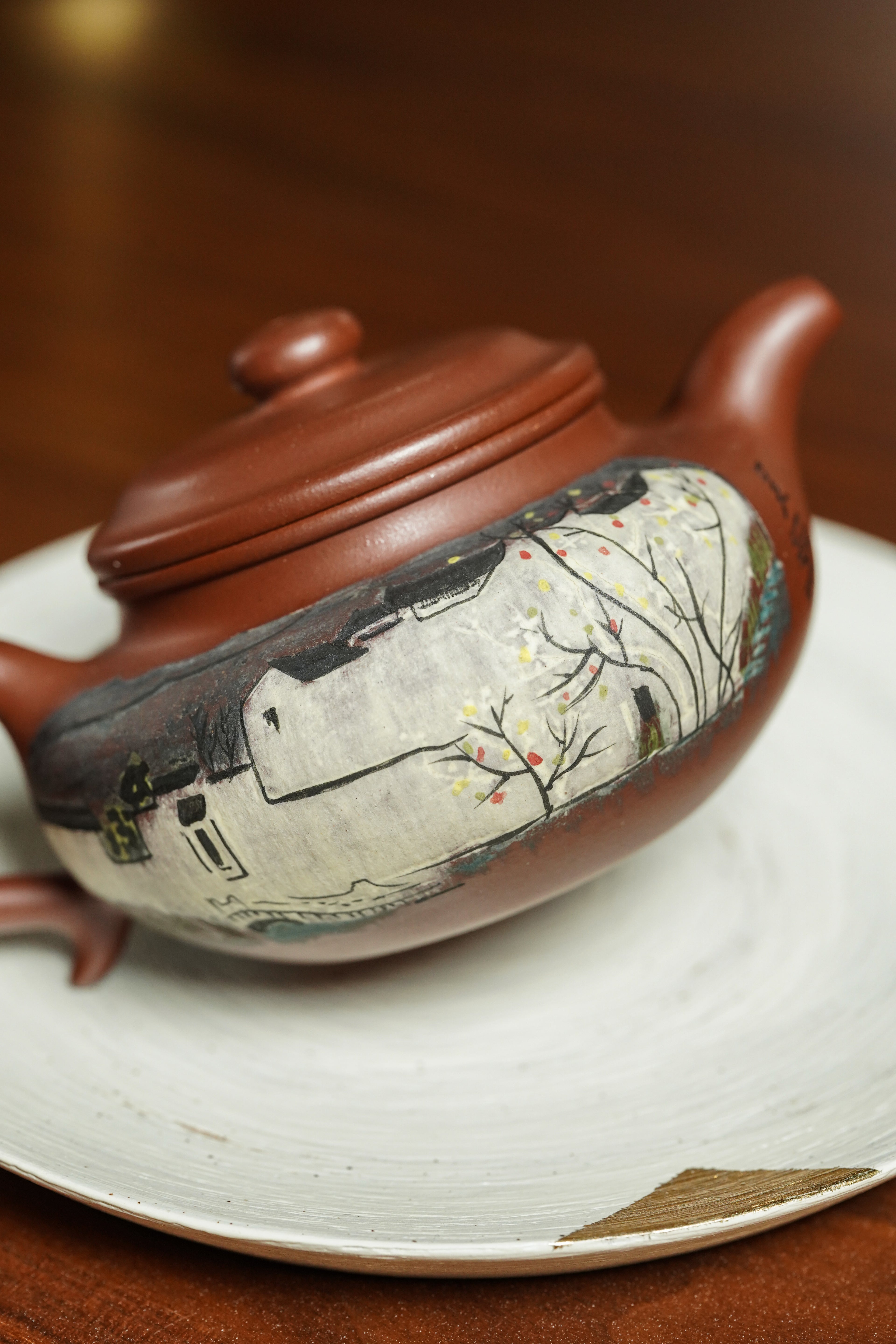 👏双璧齐辉·收藏界王炸重器👍吴冠中～李昌鸿双大师联名限量款《仿古壶》藏家私藏级福利·高端礼赠顶配之选！064  ——原矿优质陈腐清水泥·260cc