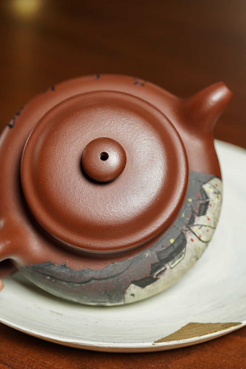👏双璧齐辉·收藏界王炸重器👍吴冠中～李昌鸿双大师联名限量款《仿古壶》藏家私藏级福利·高端礼赠顶配之选！064  ——原矿优质陈腐清水泥·260cc