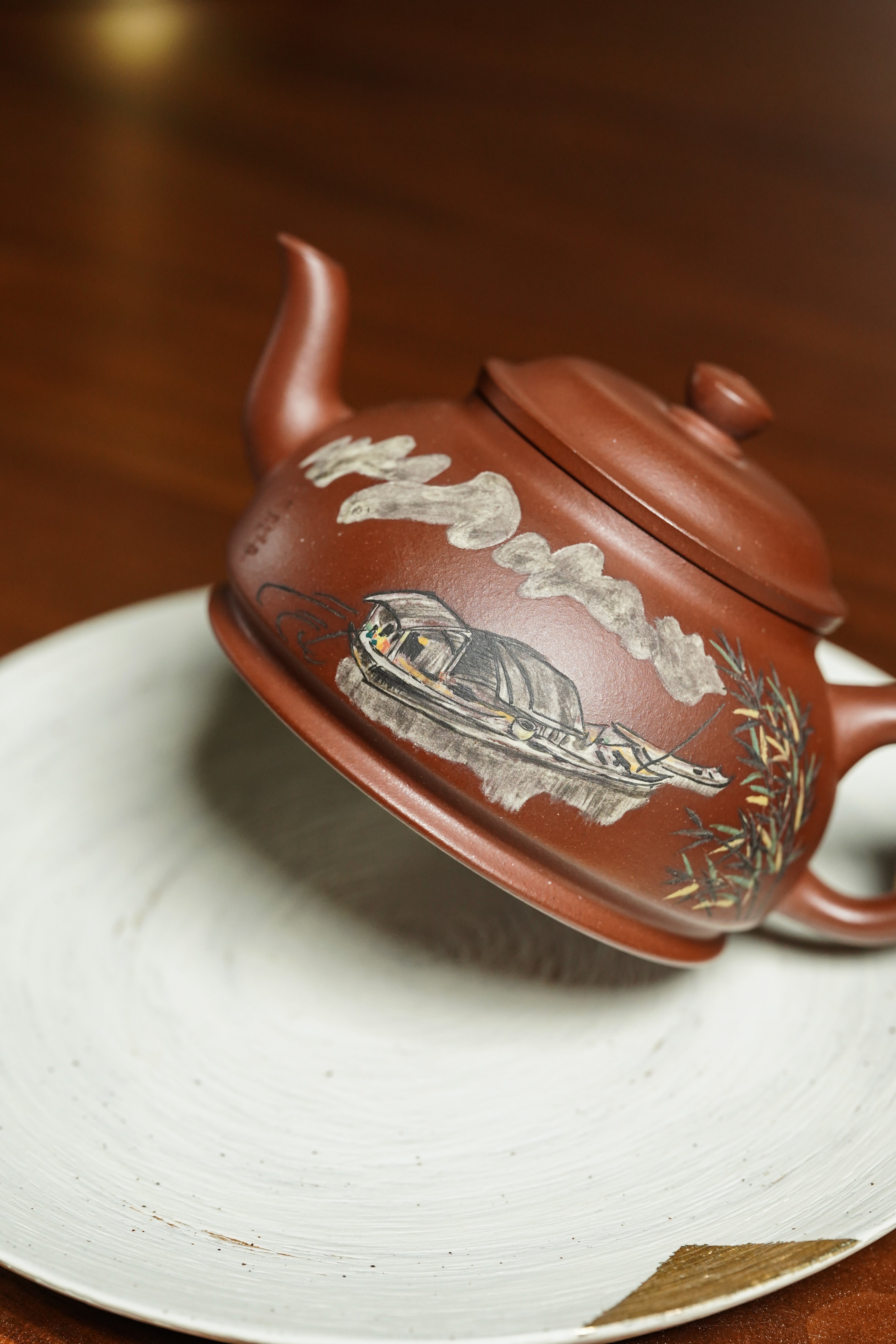 👏双璧齐辉·收藏界王炸重器👍吴冠中～李昌鸿双大师联名限量款《虚怀壶》藏家私藏级福利·高端礼赠顶配之选！  ——原矿优质陈腐清水泥·195cc