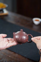 壶名：涧兰幽芬（西施） 作者：韩慧琴 泥料：紫玉金沙 容量：230cc