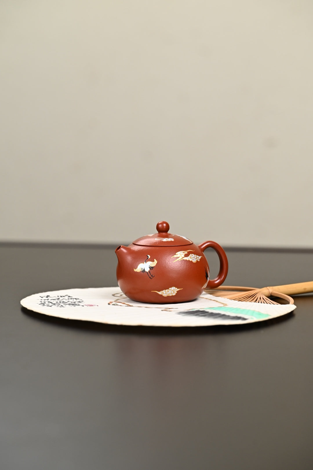 『西施』金银装饰 极品皱皮朱泥·容量130cc·9孔出水·孙建芳（国家级工艺美术师）