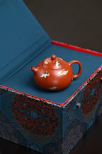 『豆蔻·西施』金银装饰 极品皱皮朱泥·容量160cc·9孔出水·内推·孙建芳（国家级工艺美术师）