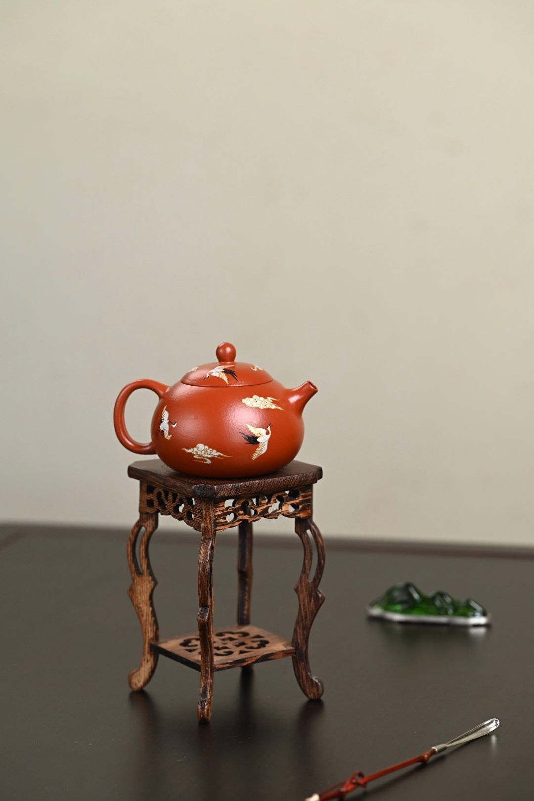 『豆蔻·西施』金银装饰 极品皱皮朱泥·容量160cc·9孔出水·内推·孙建芳（国家级工艺美术师）