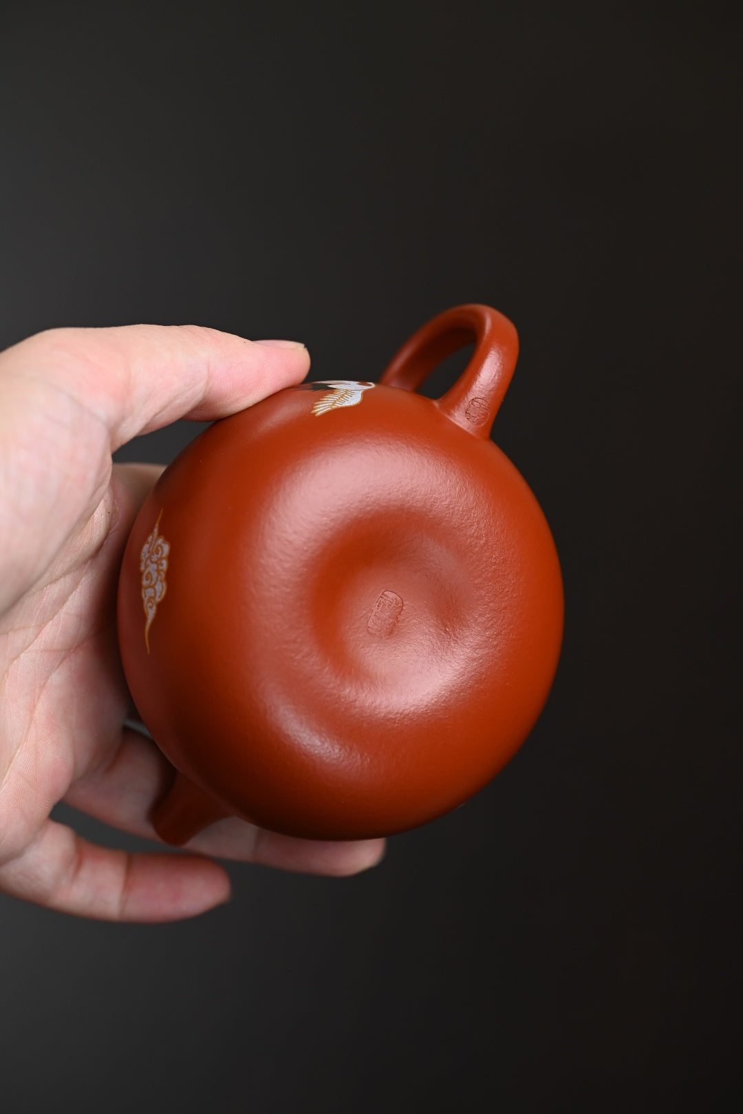 『豆蔻·西施』金银装饰 极品皱皮朱泥·容量160cc·9孔出水·内推·孙建芳（国家级工艺美术师）