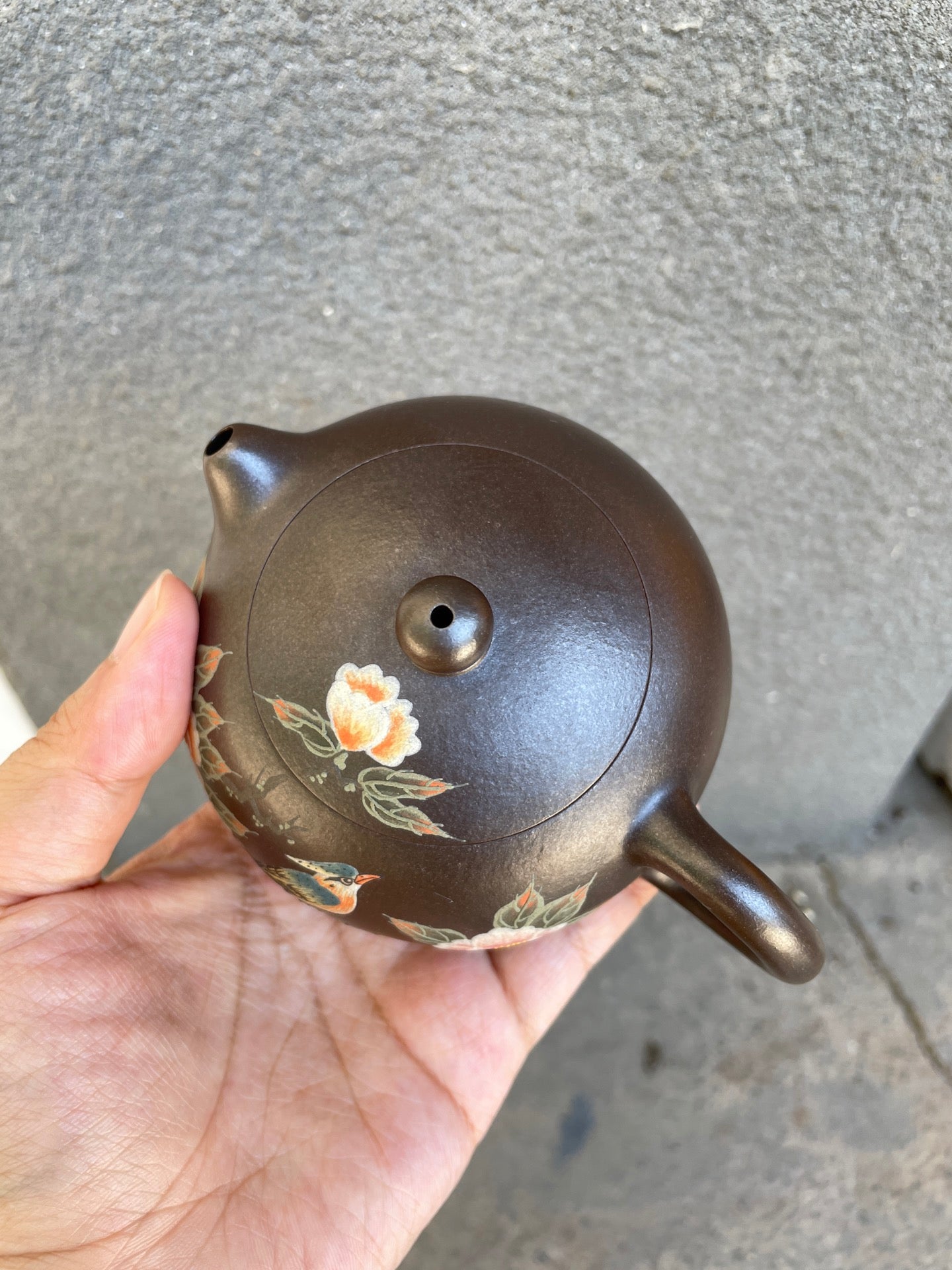 【品名】西施【容量】200CC【泥料】原矿大红袍柴烧【作者】杨军保～国家级工艺美术师。