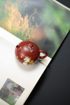 河豚西施 | 【极品粗砂朱泥·传统手制·精品泥绘工艺·180cc·9孔·民间实力派作品】